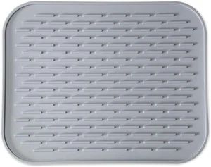Silicone Dish Drying Mat for Multiple Usage,Easy 9.3 x 11.6, Gray - Picture 1 of 4