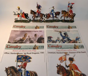 4 Del Prado Cavalry Napoleonic Wars Pewter Figures Nos 117 118 119 & 120 + Books - Picture 1 of 10