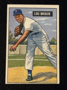 1951 BOWMAN BASEBALL CARD #155 LOU BRISSIE CLEVELAND INDIANS EXMT - Imagen 1 de 2