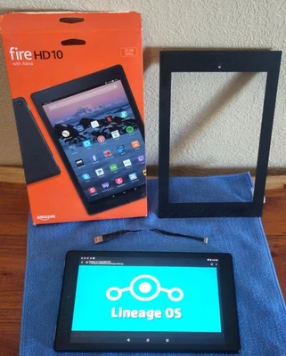 Amazon Fire HD 10 Suez 11 Gen 2019 32 GB Wi-Fi + Montaje en pared LineageOS como nuevo Foto 1 de 4