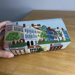 Vintage Nadelspitze Handarbeit Türstopper Haus Regenbogen Reihe Charleston, SC Holy City - Bild 1 von 21