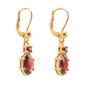 Ohrhänger jeweils 2 Granate 585er Gelbgold 14K - Bild 1 von 6