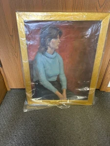Norman J. Miller Portrait of a Girl Original Artwork 29" x 23" - Picture 1 of 4