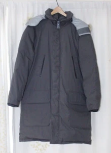 Golden Goose Gray Long Down Parka Coat Removable Fur Trim Hood Canada Men's M/L - Picture 1 of 19