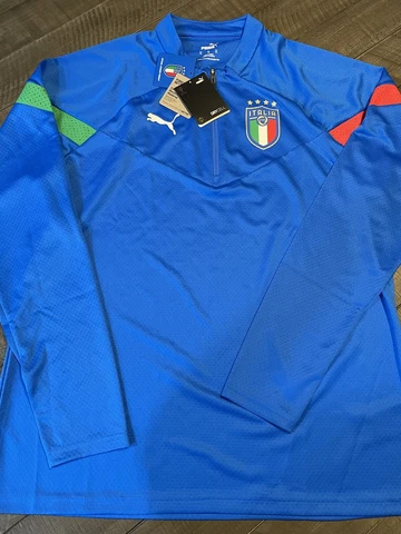 Italy Authentic Puma Men 1/4 Zip Long Sleeve Football /Soccer (Large) Retail $75 Cover