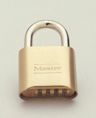 MASTER LOCK 175D - COMBINATION PADLOCK - RESETTABLE COMBO - BRASS 2" WIDE - Image 1 of 2