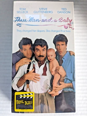 Vintage VHS Tape Three Men and a Baby 1987. (Sealed VHS) Tom Selleck Ted Danson Foto 1 de 3