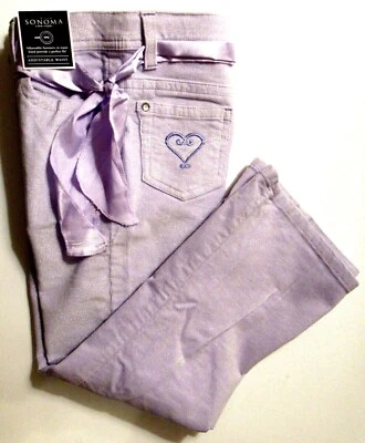 PANTALONES DE PANA SONOMA BRILLANTES PÚRPURA HIELO VIOLETA NUEVO CON ETIQUETAS PARA NIÑAS TALLA 6X $27 Foto 1 de 3