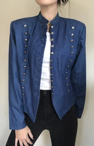 VTG 90s CACTUS FLOWER Denim  Jacket. Size XL. Looks Barely Worn! Made In USA - Picture 1 of 6