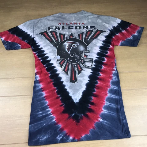 RARE MAJESTIC Tie Due  Atlanta Falcons football T Shirt   sz L Cover