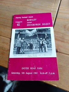 EDINBURGH SELECT (hearts & hibs) v BURNLEY 1961/2 CHARITY MATCH 5/8/1961 - Picture 1 of 8