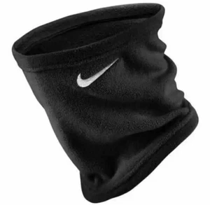 NIKE Fleece Neck Warmer Black White Run Running Face Mask Beanie Scarf Gaiter - Picture 1 of 7