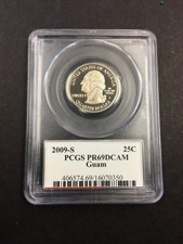 2009-S PCGS PR69DCAM GUAM US TERRITORIES QUARTER 25C! BRILLIANT! NO RESERVE!!
