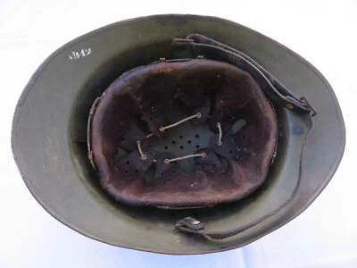 CASQUE  FRANCAIS  M  26  INTERIEUR  ALLEMAND  DATE  1942 - Photo 1/4