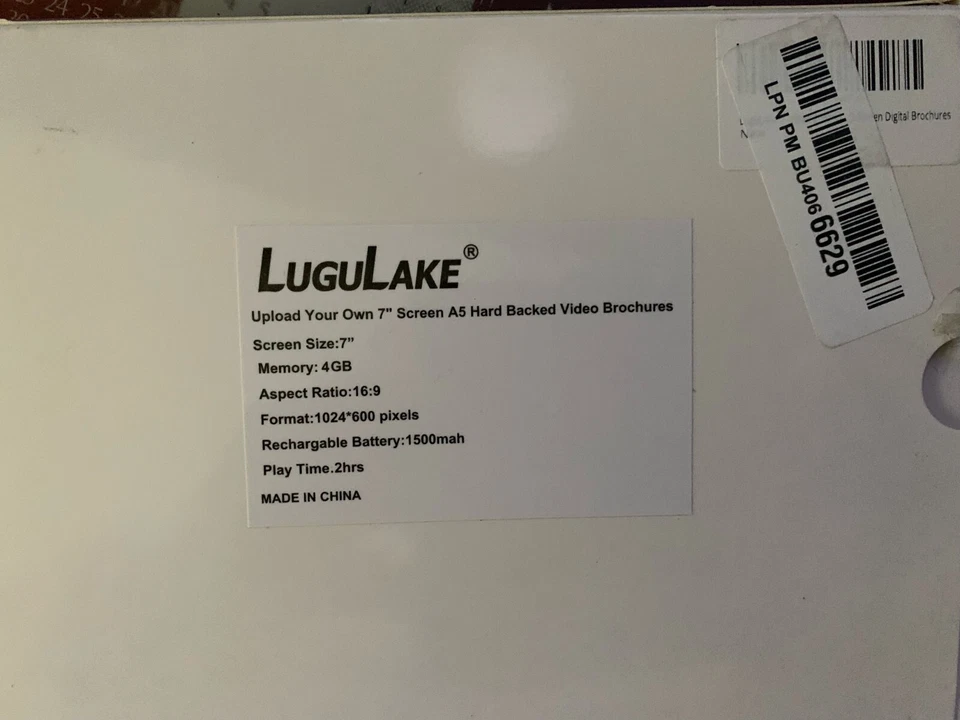 Digital Player 7" Screen Digital Brochure 4GB, LuguLake Showcase - Image 1 of 1