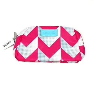 Bolsa de Maquillaje Clinique Blanco Azul Rosa Caliente Color Estampado de Flechas Organizador Bolsa con Cremallera - Imagen 1 de 4