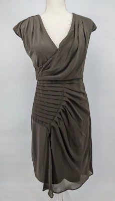 Max & Cleo Short Sleeve Brownash Sheath Dress Size 4 - Image 1 of 4