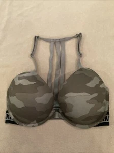 Reggiseno Victoria's Secret 32 DD mimetico push-up cinturino chiusura anteriore - Foto 1 di 5
