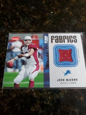 2006 Fleer Fabrics Josh McCown Jersey 1 color #FF-JM 15169 - Image 1 of 2