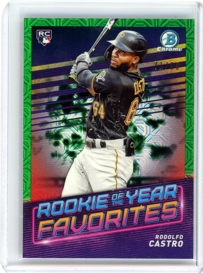* RODOLFO CASTRO * 2022 BOWMAN CHROME ROY FAVORITES GREEN MOJO REFRACTOR RC # 99 - Image 1 of 1