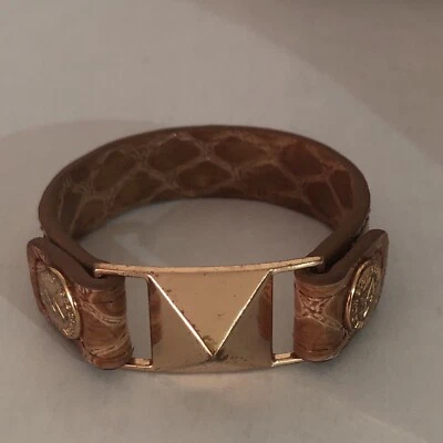 Collar de perro estilo brazalete imitación cuero rosa dorado espiga collar Du Chien Foto 1 de 4