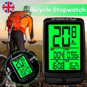 LCD Bicycle Speedometer Waterproof Wireless Cycle Bike Computer Bicycle Odometer - Picture 1 of 13