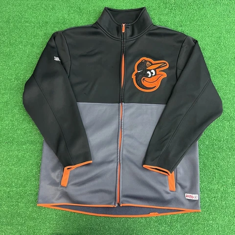 Baltimore Orioles Stitches MLB Black Full Zip Pullover Jacket Mens Size Large Cover