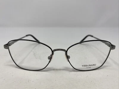 Marco de gafas de borde completo de metal negro/plateado Vera Wang Erika BK 52-16-135 LV05 Foto 1 de 4