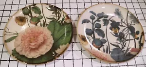 Pier 1 Imports Spring Moody Blooms Floral Salad Plates Set of 2 - Picture 1 of 5