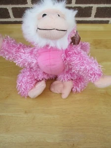 Vintage Shalom Toy Company Monkey Pink Pose 10" Tall - 12" Tail Plush Tags - Picture 1 of 7