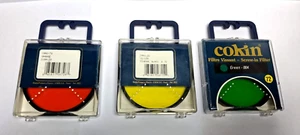 3x Cokin Ø72mm Filters Black & white Photography : Yellow, Orange, Green -M100 - Picture 1 of 2