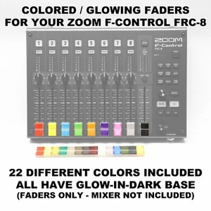 22er Set farbige/leuchtende Fader-Schieberegler für Ihren Zoom F-Control FRC-8 Mixer - Bild 1 von 7