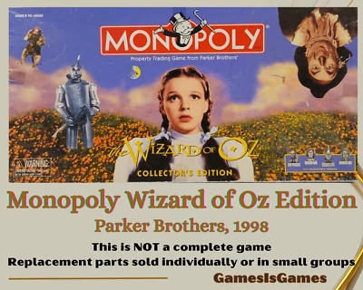 Board Game Parts: MONOPOLY WIZARD OF OZ, USAopoly, 1998, replacement pieces - Image 1 of 2