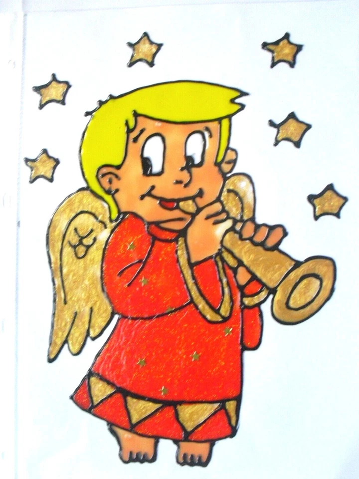 Gabis Window Color Bilder Deko Weihnachten - lustige Engel - viele Bilder - - Bild 1 von 1