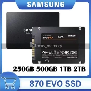 SAMSUNG 2.5" New SSD 2TB 1TB 500GB 250GB 870 EVO SATA III Solid State Drive lot - Photo 1/13