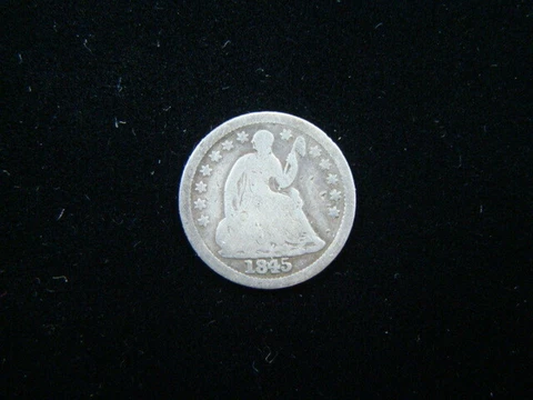 1845 Liberty Seated Silver Half Dime Good+ 31113 Cover