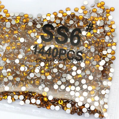 1440 piezas 2 mm (ss6) Cristal Vidrio Estrás Piedras Planas Gemas Arte en Uñas Artesanías Decoración Foto 1 de 4