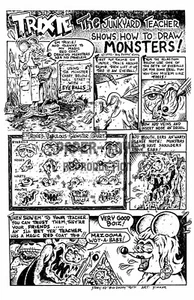 1992 - TRIXIE HOW TO DRAW MONSTERS - POSTER LIBRO DA COLORARE ED ROTH RAT FINK - Foto 1 di 1