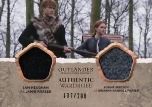 Outlander Season 4, Sam Heughan / Skelton Dual Wardrobe Card DM07 #137/200 - Picture 1 of 2