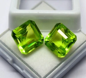 Green Peridot 15-18 Ct  Radiant Cut  Faceted Peridot  GGI Certified Natural Gems - Picture 1 of 6