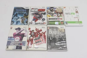 Wii Games NHL 2K9, Madden 10,Wii Fit, Tiger Woods PGA Tour 08....- 7 Game Bundle - Picture 1 of 2