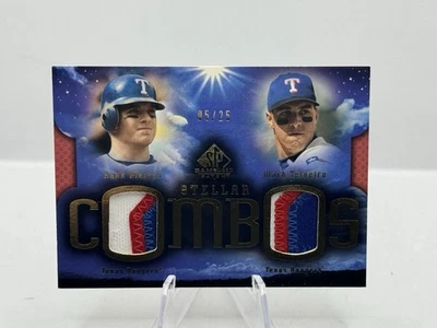 Hank Blalock & Mark Teixeira Stellar Combos Patches 05/25 2004 Upper Deck Texas - Image 1 of 2