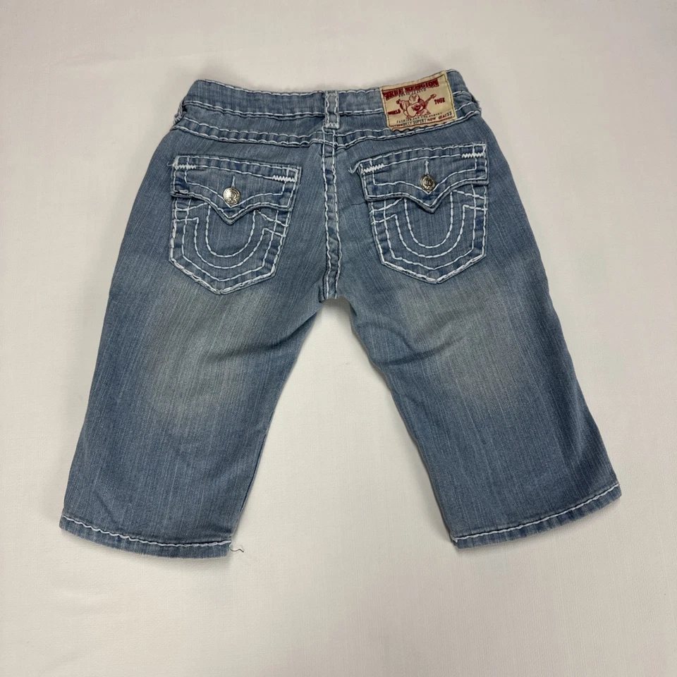 Pantalones Cortos Denim Vintage TRUE RELIGION Para Mujer Talla 28 Azul Claro Hechos en EE. UU. Foto 1 de 4
