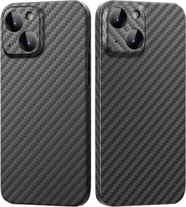 memumi Aramid Fibre Slim Fit Cover for iPhone 13 Mini 5.4" Black - Picture 1 of 4