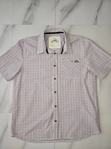 NWOT Weird Fish Short Sleeved Checked Shirt Mens UK Size Large - Picture 1 of 6