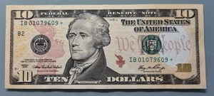 Billete de diez dólares de la Reserva Federal 2006 billete estrella de 10 dólares #96239 - Imagen 1 de 2