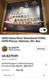 Official LEGO (21356) Ideas River Steamboat - New Sealed -