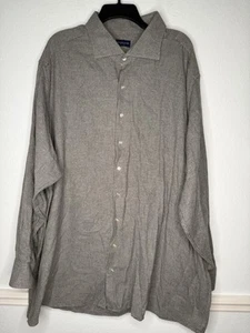 Proper Cloth Houndstooth Cotton Shirt Mens 20.5 36 Button Front Long Sleeve - Picture 1 of 4
