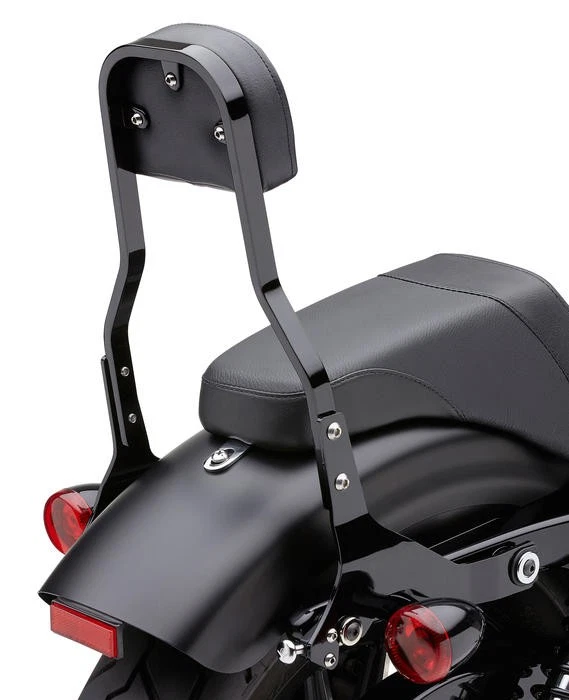 Respaldo de pasajero cuadrado corto desmontable Cobra negro #602-2045B Harley Sportster Foto 1 de 1