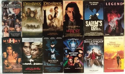 12 VHS Suspense Fantasy Labyrinth Fellowship of Ring Towers Mr Frost Salems Lot - Image 1 of 4